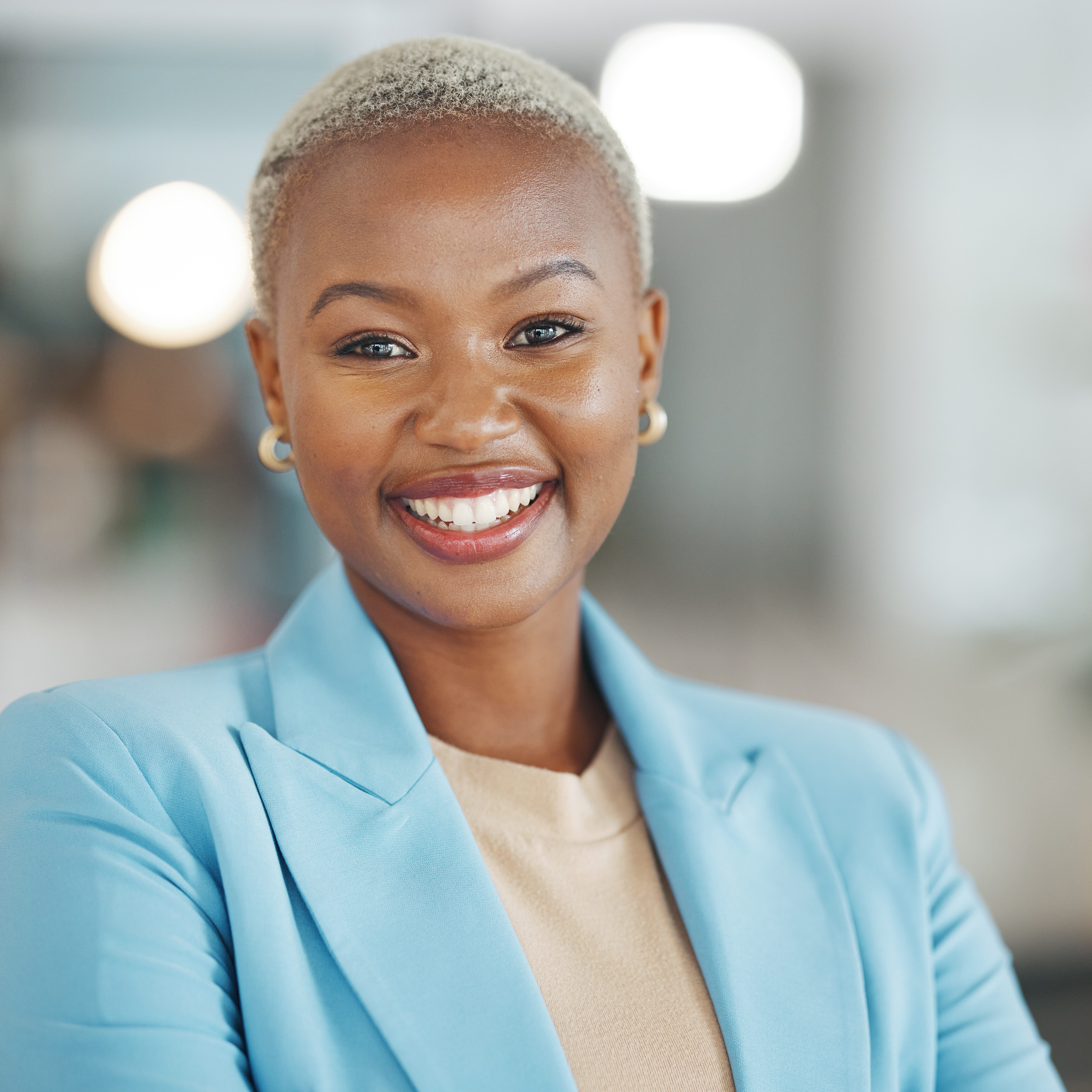 Face,Portrait,,Manager,And,Happy,Black,Woman,,Business,Leader,Or